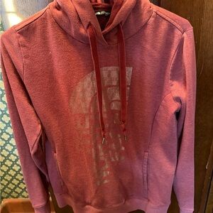 The North Face Maroon Hoodie with Logo